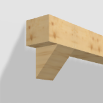 Straight corbels - clean triangular support brackets