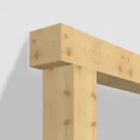 Support beams - vertical wooden posts